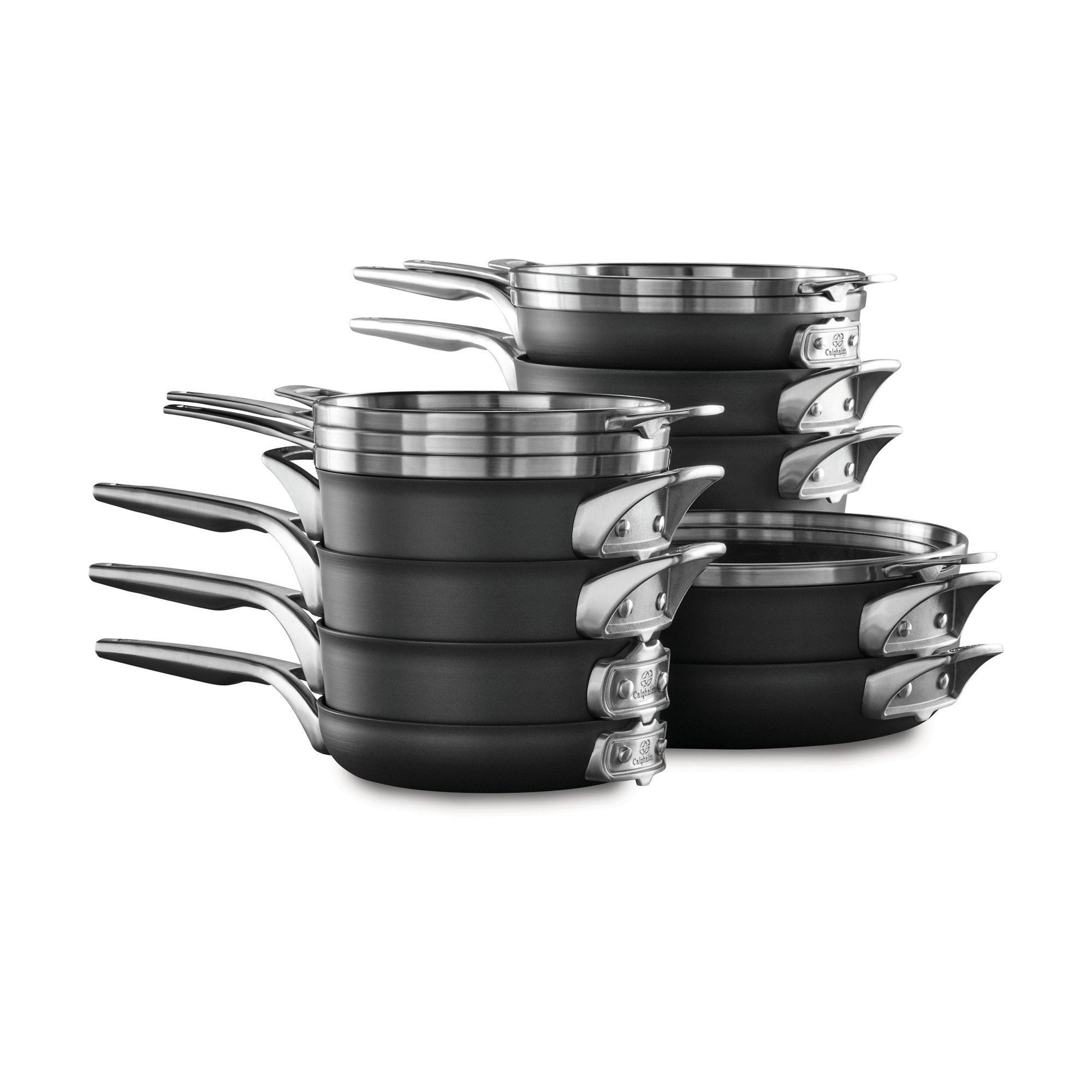 Calphalon Premier™ Space Saving Hard Anodized Nonstick 3-Piece 12-in ...