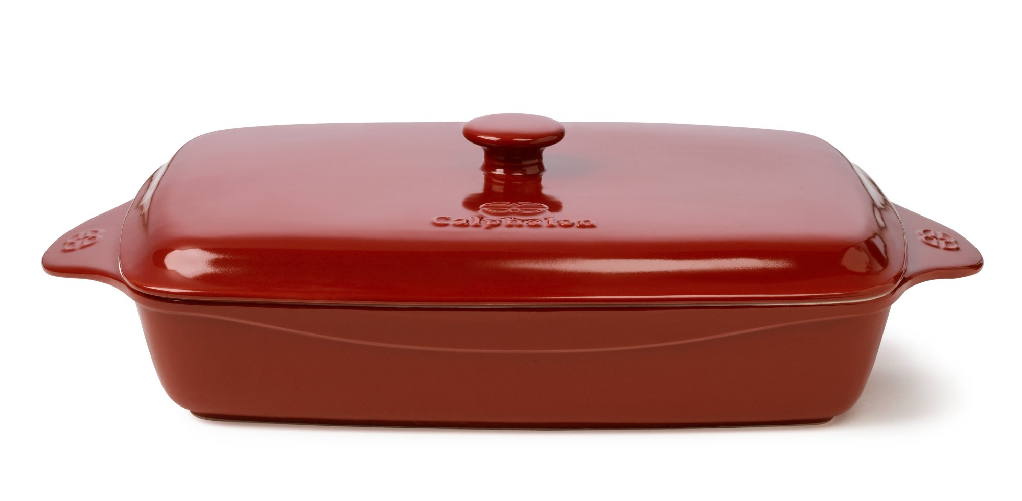 Ceramic Bakeware 9"x13" Covered Rectangular Baker- Cabernet